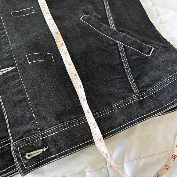 South Pole Black Denim Jacket Vintage Y2K baggy 90’s - Picture 9 of 9